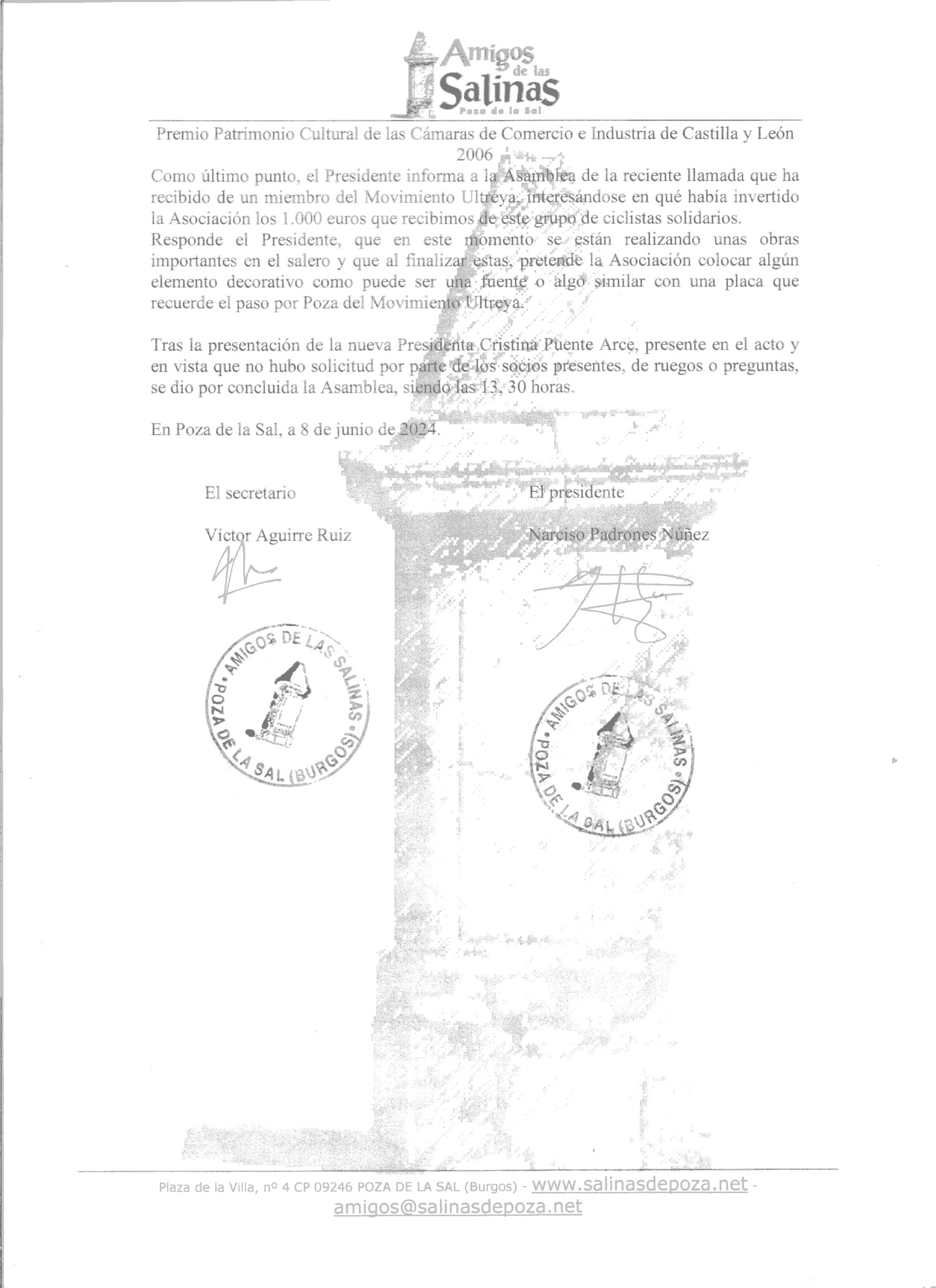 Acta de la asamblea general ordinaria 2024