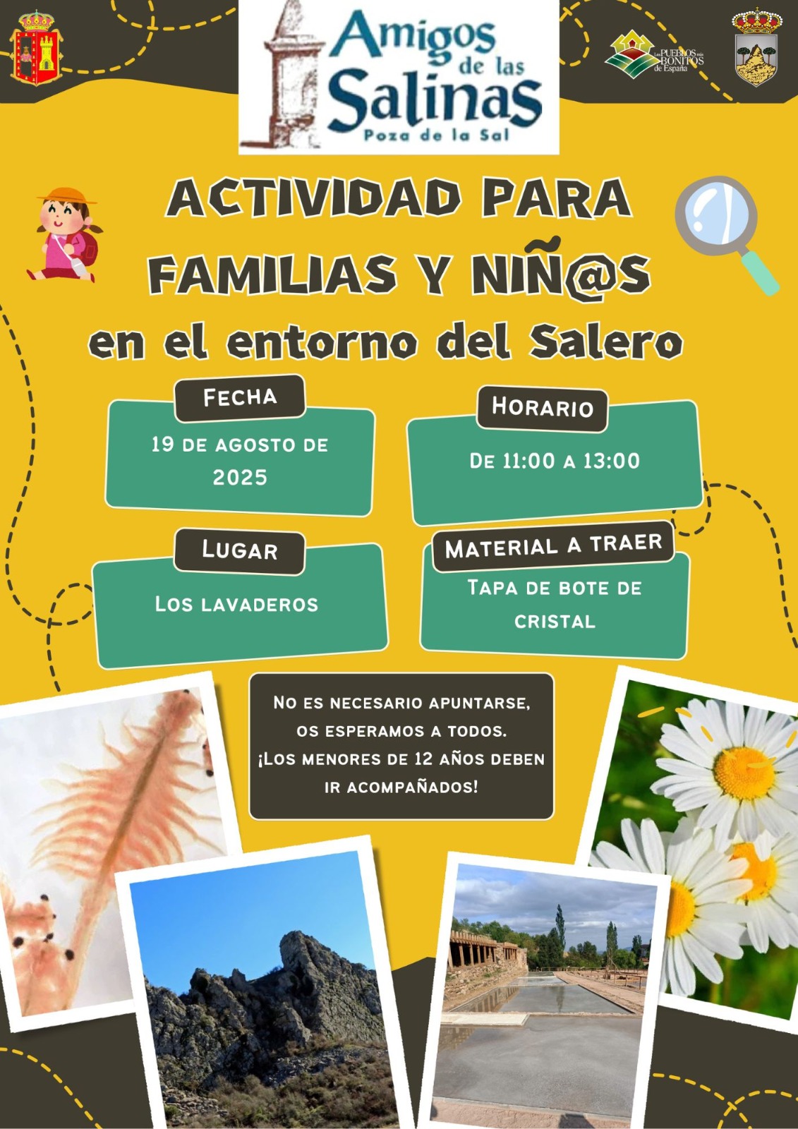 Actividades para familias y niños en el entorno del salero